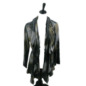 Frank Lyman Patterned Open Waterfall Knit Cardigan Size 10